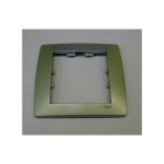 Plaque de finition 1 poste 2 modules couleur vert citrus serie kallysta hager