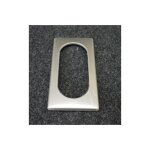 Plaque de finition 1 poste 4 - 5 modules gris titane horizontale - verticale collection mtal anodis ...