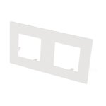 Plaque de finition blanche double efapel quadra (45x45)