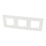 Plaque de finition blanche triple efapel quadra (45x45)