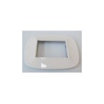 Plaque de finition elliptique blanc m�tallis� 3 modules pour appareillage mural axolute bticino hb4803hd ...