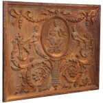 Biscottini - plaque fronton cheminée blason décoration murale ornement mural protecteur de sol en fonte ... Biscottini - plaque fronton cheminée blason décoration murale ornement mural protecteur de sol en fonte ...