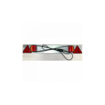 Plaque galva  led 1 m - alimentation 4 m - fiche 7 plots