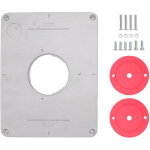 Plaque d'insertion en aluminium 4 - 17 / 32 pouces pour table de d�fonceuse bosch 1611 / 1615, fein rt ...