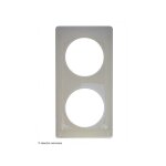 Plaque c�liane laqu� 2 postes finition: ivoire