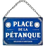 Plaque m�tallique place de la p�tanque 20 cm