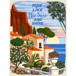 Signes grimalt - plaques murales carr�es en m�tal bleu, 33x25x1cm, d�coration vintage pour la maison