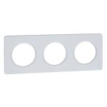 Schneider electric - odace touch, plaque blanc 3 postes horiz. ou vert. entraxe 71mm (s520806)