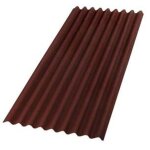 Plaque ondule en fibre bitume pour auvents et couvertures, base onduline rouge 200x85 cm