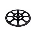 Plaque pivotante ronde sur roulement � billes 360� capacit� 100kg plastique delrin noir diam�tre 292mm ...