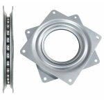 Plaque pivotante  roulement carr, carre billes, tournant billes 4 pouces, plateau carr rotation 360, ...
