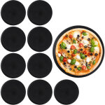 Relaxdays - plaque  pizza, lot de 10, rond, antiadhsif, tartes flambes, acier au carbone, moule, ? ...