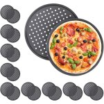 Relaxdays - plaque à pizzas, lot de 20, plat four perforé, trous, acier au carbone, moule, antiadhésif, ... Relaxdays - plaque à pizzas, lot de 20, plat four perforé, trous, acier au carbone, moule, antiadhésif, ...