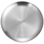 Plaque � pizza ronde en acier inoxydable 11, 8 pouces - plateau m�tal bross� pour cuisine, desserts et ...