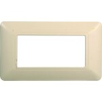 Plaque en plastique 4 places couleur sable série solaire compatible matix Plaque en plastique 4 places couleur sable série solaire compatible matix