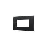 Plaque plastique ettroit srie venus 4p couleur noire compatible avec vimar arke va83402