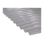 Plaque pvc transparente et nervure (greca) - coloris - transparent, largeur totale de la plaque - 109cm, ...