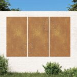 Le poisson qui jardine - plaque tableau dcoration murale jardin triptyque 105 cm de long : soleil en ...