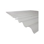 Mccover - plaque pvc ondule (po 76 / 18 - petites ondes) - coloris - transparent, largeur totale de ...