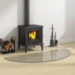 Plaque de verre de chemine demi - rond 1200x500 mm vidaxl