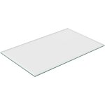 Plaque en verre de s�curit� tremp�, pour table et chemin�e, rectangulaire, 100x62 cm, 8 mm, transparente ...