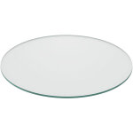 Plaque en verre de s�curit� tremp�, pour table et chemin�e, ronde, � 50 cm, 8 mm d'�paisseur, transparente ...