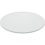 Plaque en verre de s�curit� tremp�, pour table et chemin�e, ronde, � 70 cm, 8 mm d'�paisseur, transparente ...