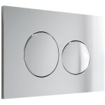Plaque de commande pour wc avec double touche - chrome - opulus