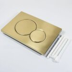 Plaque de commande wc geberit sigma01 or bross� ? dimensions 247 x 165 mm ? double touche 3 / 6l ? r�sistante ...