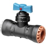 Vanne encliquetable tube pe �25 - cuivre �15 - s�rie 1 plasson