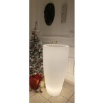 Plast'up rotomoulage - pot de fleurs 3 en 1 mange debout inox lumineux delight