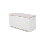 Plastiken - coffre 350l intérieur / extérieur fonctionnel et esthétique cadenassable avec roulettes beige ... Plastiken - coffre 350l intérieur / extérieur fonctionnel et esthétique cadenassable avec roulettes beige ...