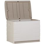 Plastiken - coffre cadenassable avec roulettes - 190 l - fonctionnel et esth�tique - beige