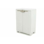 Plastiken - spacesaver 70 armoire basse 2 portes avec etageres - l 70 x p 45 x h 100 cm - gamme space ...