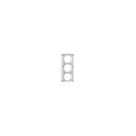 Plastron p17 280x125mm pour 3 prises 16a pour un coffret p17 legrand 057714