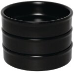 Plats empilables noirs 102 mm - lot de 6 - olympia