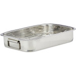 Plat  four avec grillage, en acier inoxydable, lavable  la machine, plat  rtir, argent - relaxdays ...