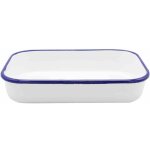 Plat  gratin en mail blanc / bleu