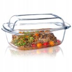 Plat à gratin en verre résistant à la chaleur avec couvercle et poignées, cocotte transparente pour la ... Plat à gratin en verre résistant à la chaleur avec couvercle et poignées, cocotte transparente pour la ...