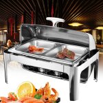 Gojoy - plat - réchaud set professionnel, chauffe - aliments à roulettes 9 l, en acier inoxydable robuste, ... Gojoy - plat - réchaud set professionnel, chauffe - aliments à roulettes 9 l, en acier inoxydable robuste, ...