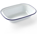 Plat rectangulaire �maill� blanc 215x160mm hendi 621219