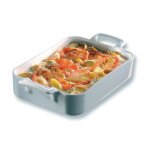 Plat rectangulaire en porcelaine 30x21. 5x6. 5cm blanc - revol - 5569