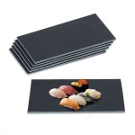 Plat de service, lot 6, pour servir votre fromage et desserts, � personnaliser, 30x10 cm, anthracite ...