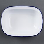 Plat de service rectangulaire acier �maill� 280x190x55 mm - lot de 6 - olympia