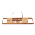 Optima - plateau de baignoire en bambou, coulissante, 70 - 105cm (policevanba)
