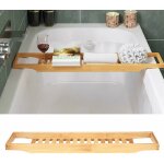 Plateau de baignoire, support de baignoire en bambou naturel respectueux de l'environnement et r�sistant ...