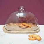 Plateau avec cloche ovale chehoma 18x18x31cm Plateau avec cloche ovale chehoma 18x18x31cm