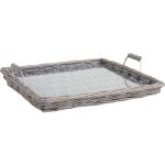 Mobilibrico - plateau  fromages osier et verre