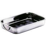 Plateau inox 18 / 10 avec poign�e rabattable 42x30, 5x6, 5