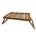 Spetebo - plateau de lit en bois d'acacia env. 49 x 33 cm - avec pieds / pliable